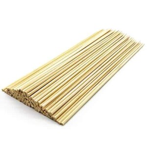 Bamboo Skewers 12Inch | Thick Sturdy Bamboo Skewers Φ=0.16inch (4mm)-100pcs | Natural Bamboo Sticks | Skewer Sticks for BBQ