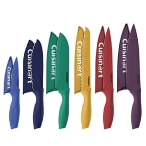Cuisinart C55-12PCKSAM 12 Piece Color Knife Set with Blade Guards (6 knives and 6 knife covers)