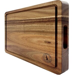 Extra Thick Bamboo Cutting Board 16 x 12 x 2 inches With Juice Groove