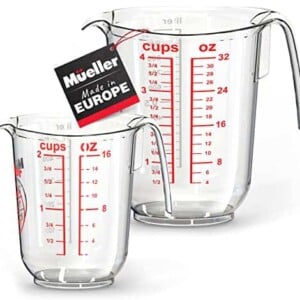 Mueller International Clear Measuring Cup Set – 4 Cups/30 oz & 2 Cups/16 oz