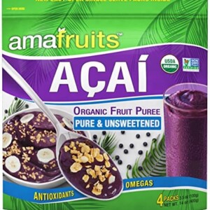 Amafruits Acai Berry Puree - Pure & Unsweetened - 144 Smoothie Packs