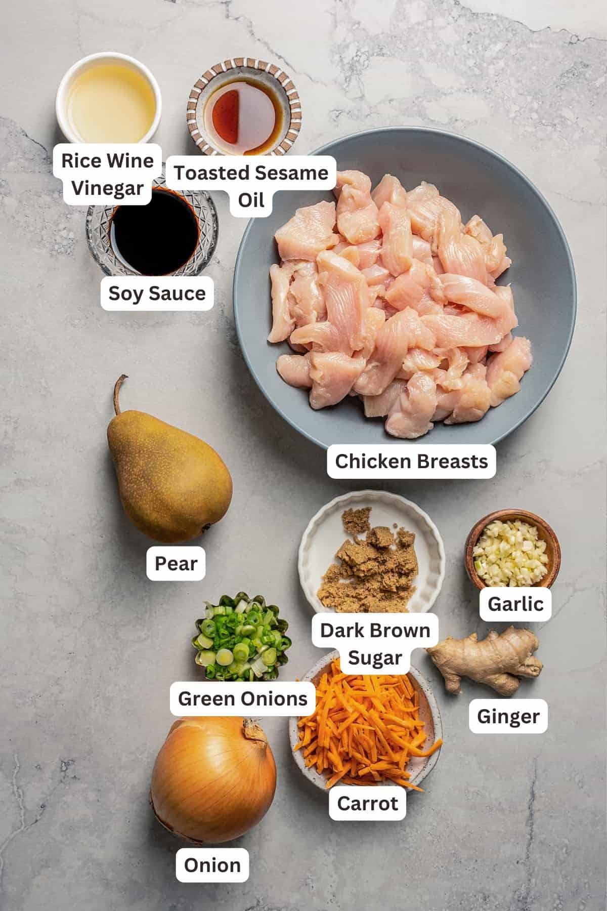 Ingredients for Chicken Bulgogi.