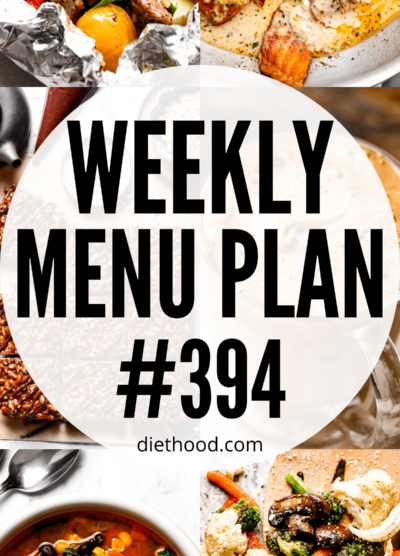 WEEKLY MENU PLAN (#394) six pictures collage