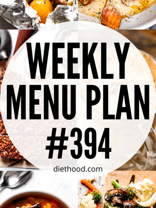 WEEKLY MENU PLAN (#394) six pictures collage