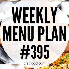 WEEKLY MENU PLAN (#395) six pictures collage