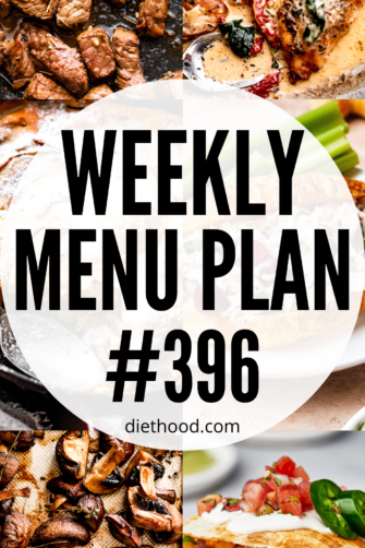 WEEKLY MENU PLAN (#396) six pictures collage