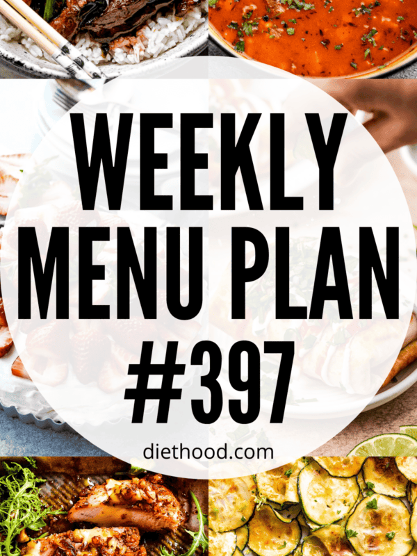 WEEKLY MENU PLAN (#397) six pictures collage