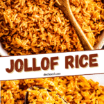 Jollof Rice two picture collage pinterest image.