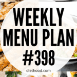 WEEKLY MENU PLAN (#398) six pictures collage