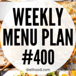 WEEKLY MENU PLAN (#400) six pictures collage