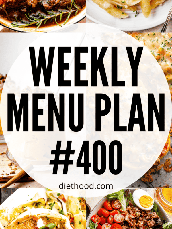 WEEKLY MENU PLAN (#400) six pictures collage