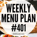 WEEKLY MENU PLAN (#401) six pictures collage