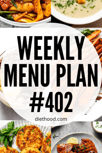 WEEKLY MENU PLAN (#402) six pictures collage