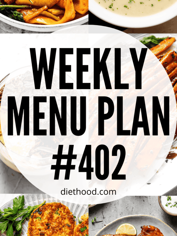 WEEKLY MENU PLAN (#402) six pictures collage