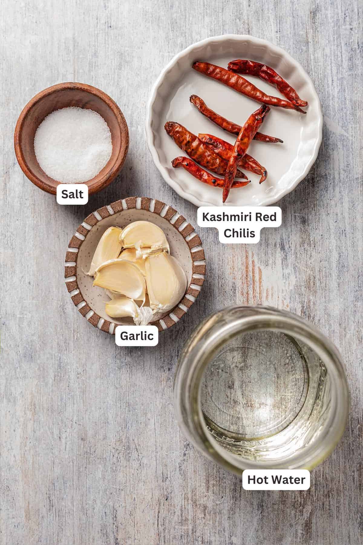 Ingredients for Indian Samosa Chaat.