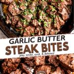 Garlic Butter Steak Bites pinterest image