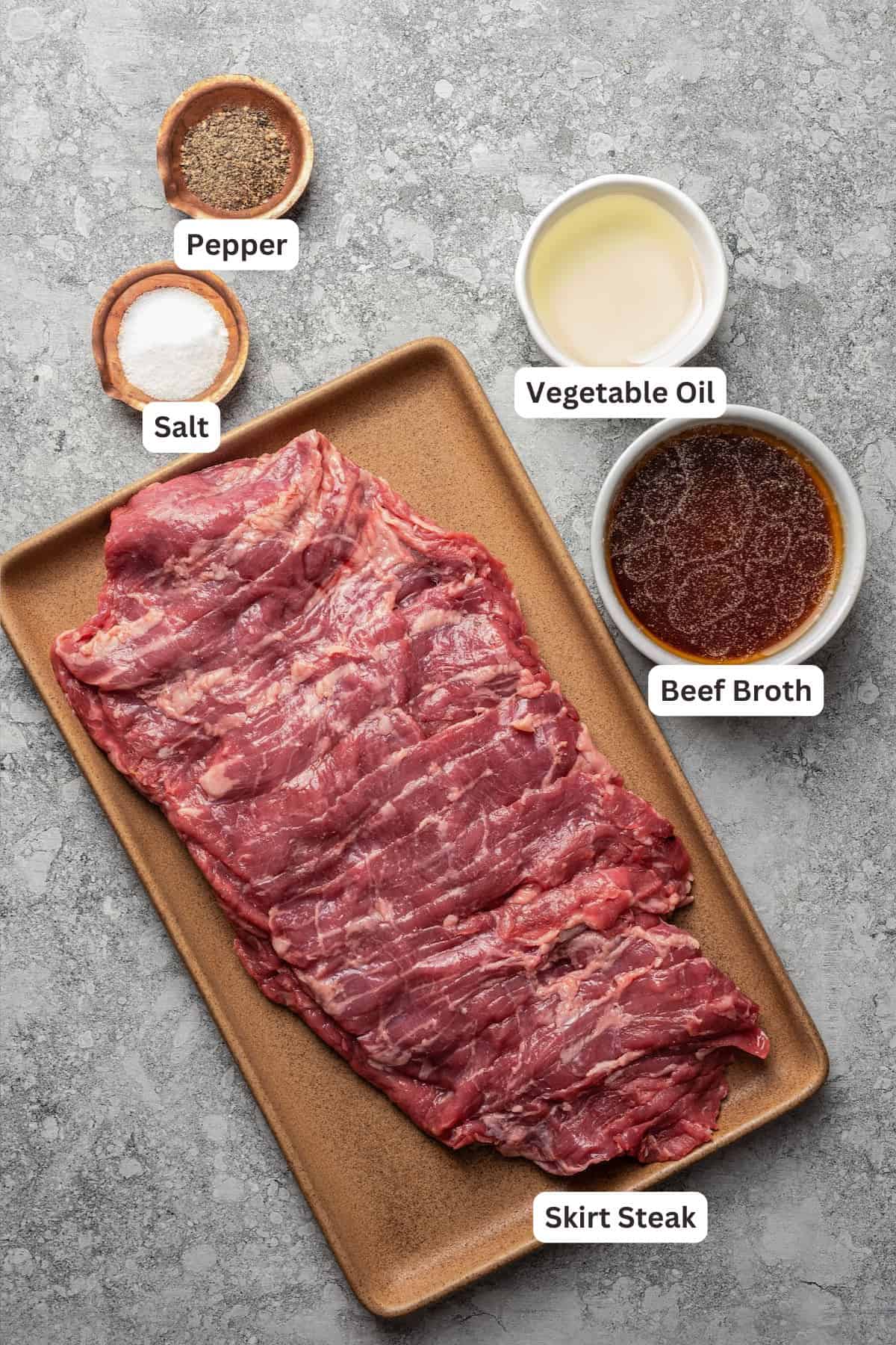 Ingredients for Churrasco Steak.