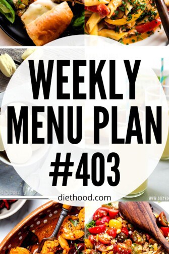 WEEKLY MENU PLAN (#403) six pictures collage