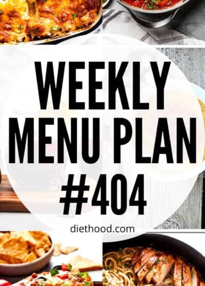 WEEKLY MENU PLAN (#404) six pictures collage