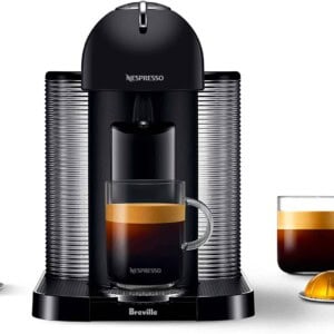 Black and steel Nespresso machine