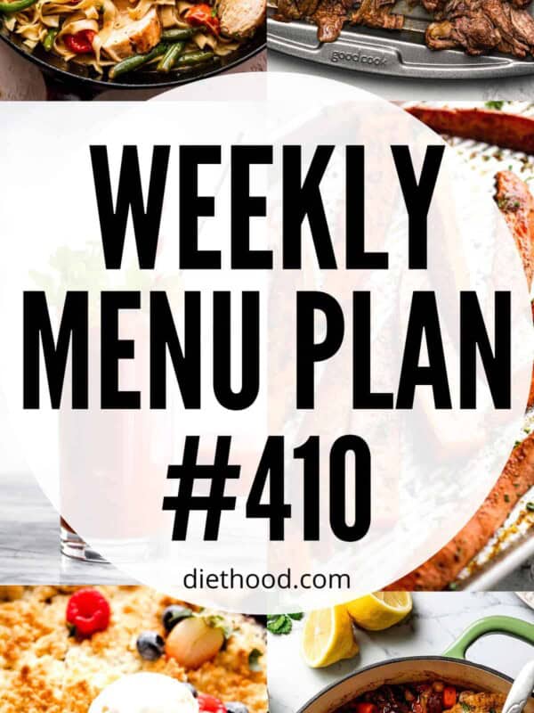 WEEKLY MENU PLAN 410 six pictures collage
