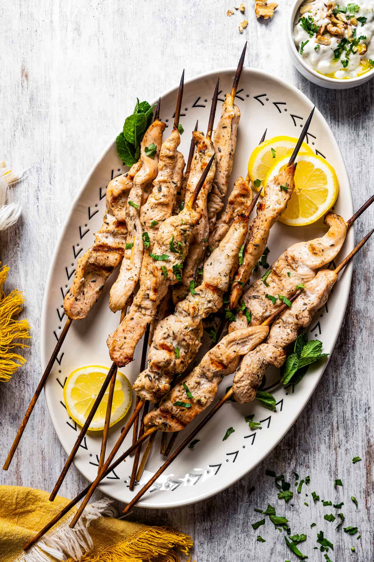 Easy Greek grilled chicken skewers - Simply Delicious