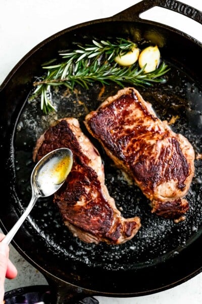 Pan Seared New York Strip Steak | Diethood