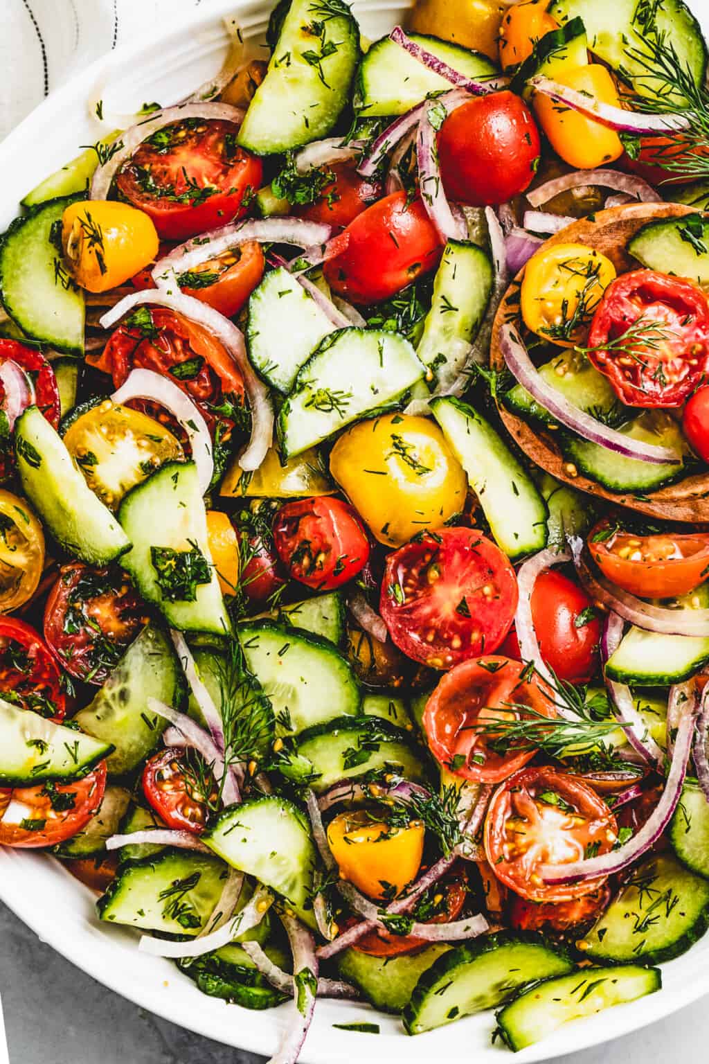 Tomato and Cucumber Salad | Diethood