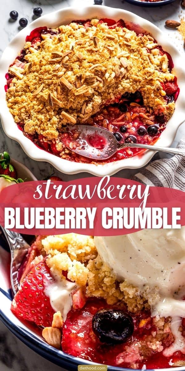 Easy Strawberry Blueberry Crumble | Diethood