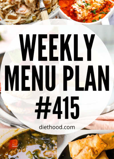 WEEKLY MENU PLAN 415 six pictures collage