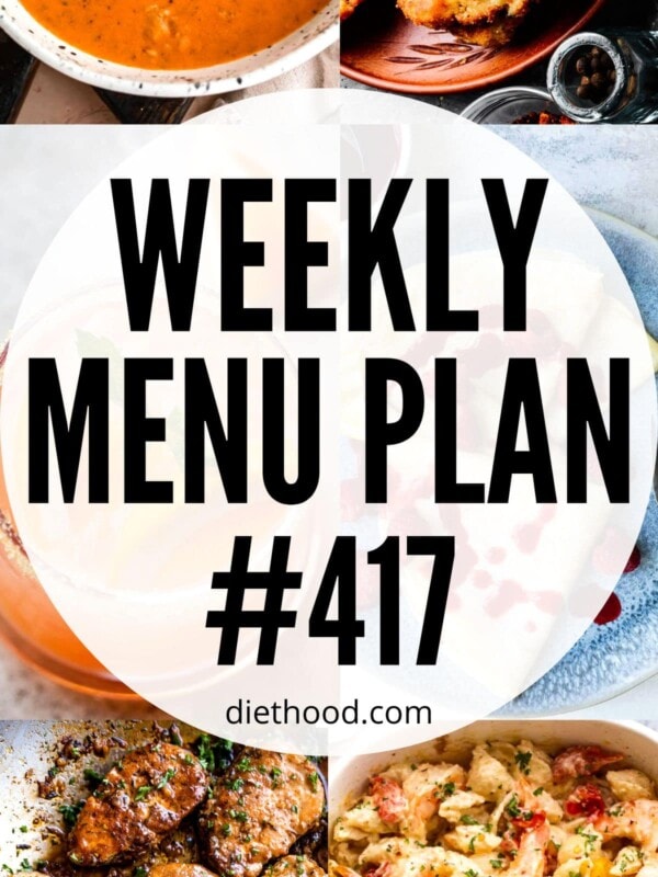 WEEKLY MENU PLAN 417 six pictures collage