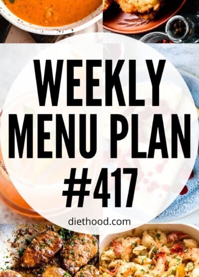 WEEKLY MENU PLAN 417 six pictures collage