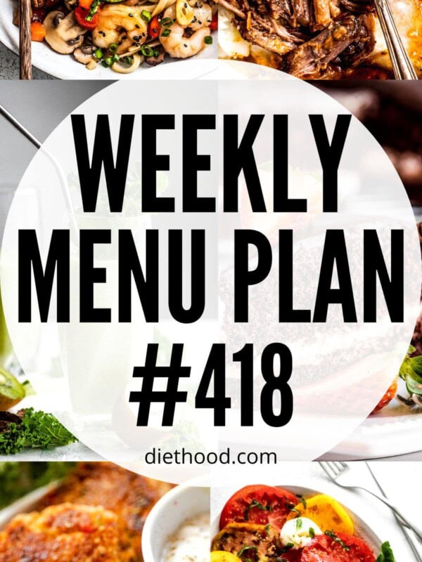 WEEKLY MENU PLAN 418 six pictures collage