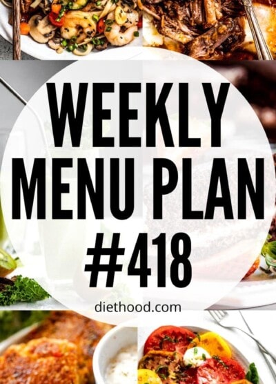 WEEKLY MENU PLAN 418 six pictures collage