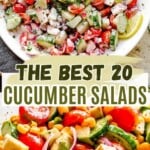 Cucumber Salad Recipes Pinterest Image