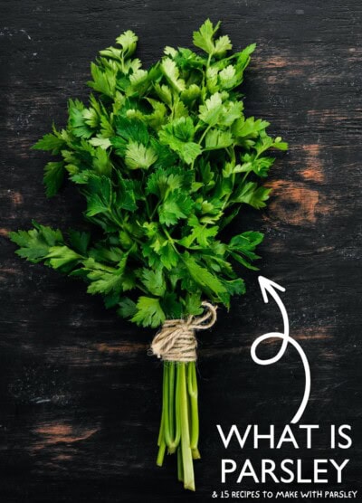 Pinterest image for parsley.