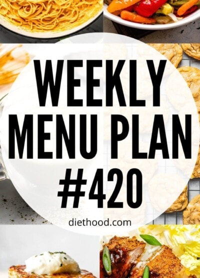 WEEKLY MENU PLAN 420 six pictures collage