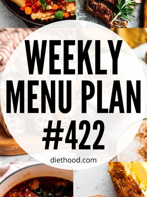 WEEKLY MENU PLAN 422 six pictures collage