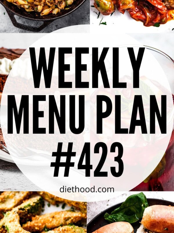 WEEKLY MENU PLAN 423 six pictures collage