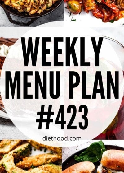 WEEKLY MENU PLAN 423 six pictures collage