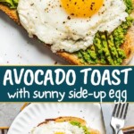 Avocado toast Pinterest image.