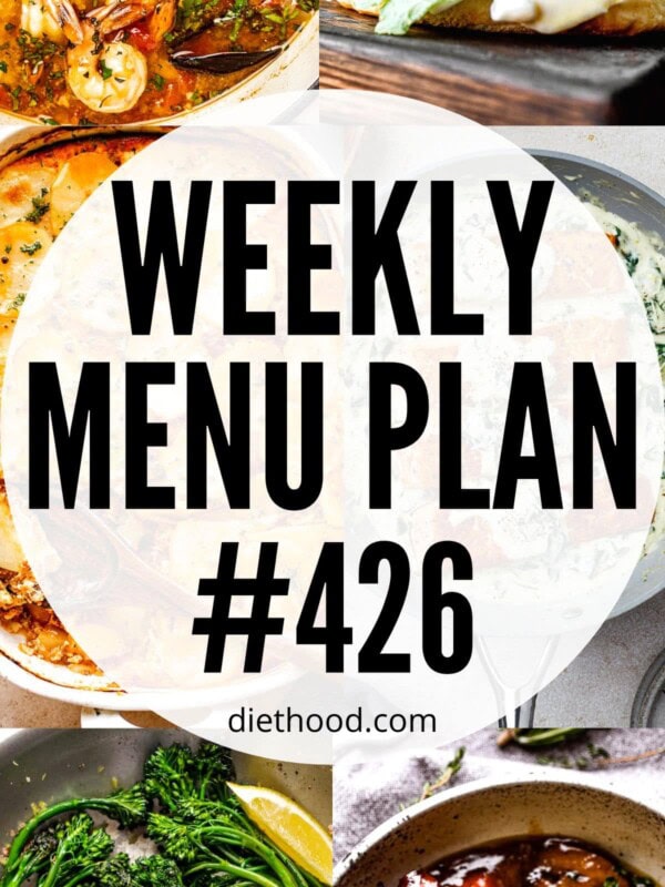 WEEKLY MENU PLAN 426 six pictures collage