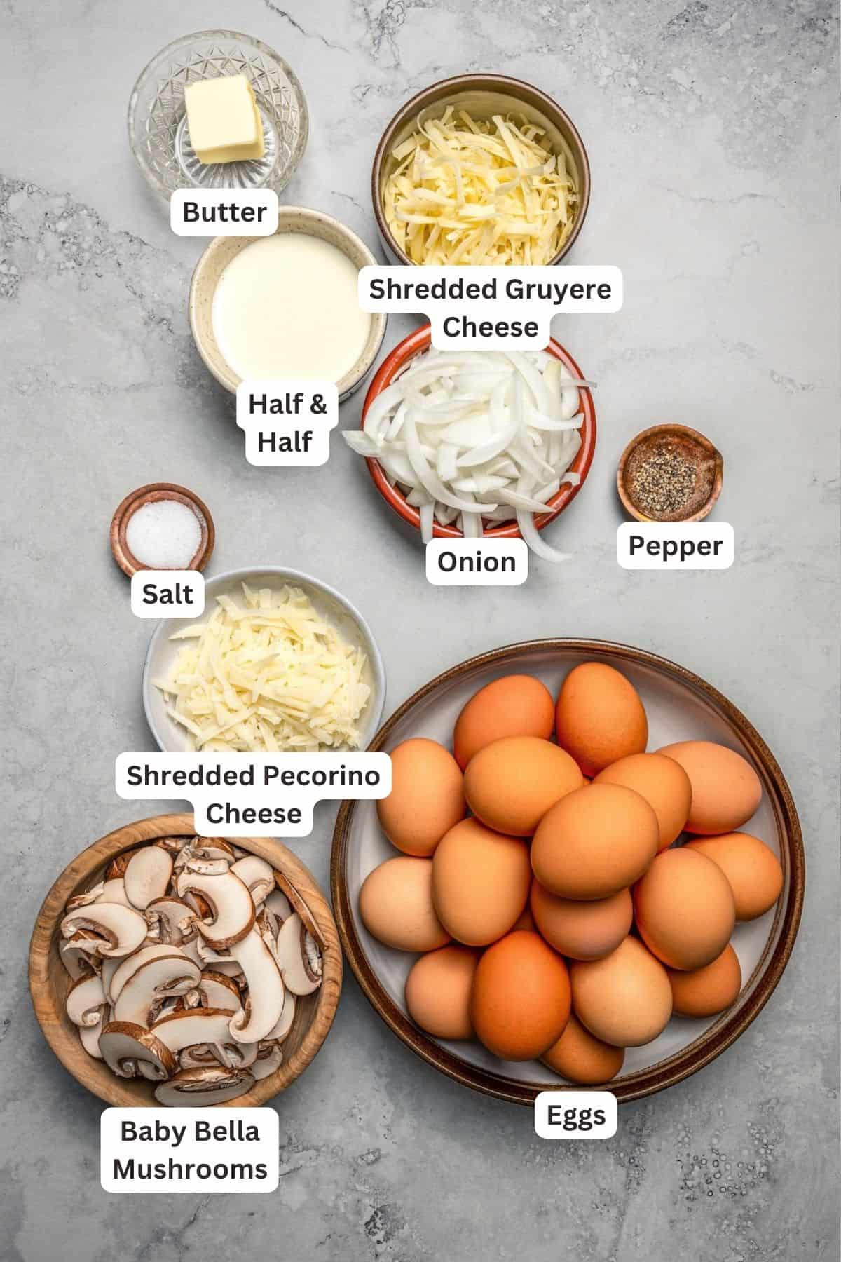 Ingredients for Sheet Pan Eggs.