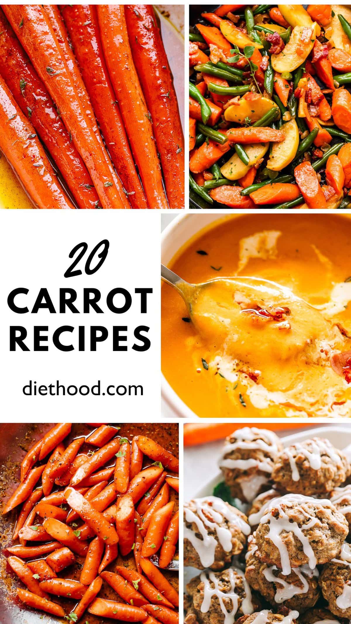 Carrot recipes collage