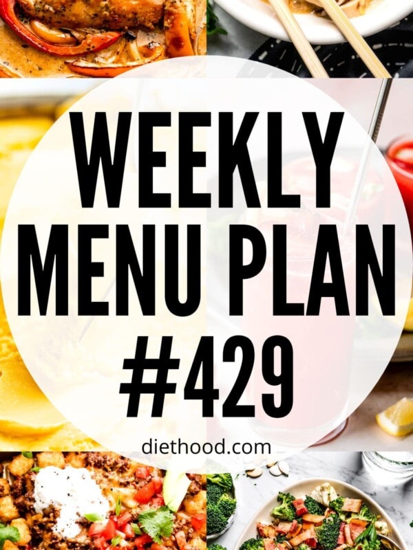 WEEKLY MENU PLAN 429 six pictures collage