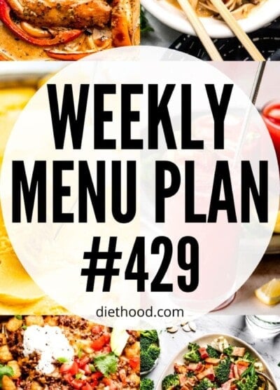 WEEKLY MENU PLAN 429 six pictures collage
