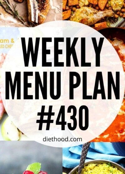 WEEKLY MENU PLAN 430 six pictures collage