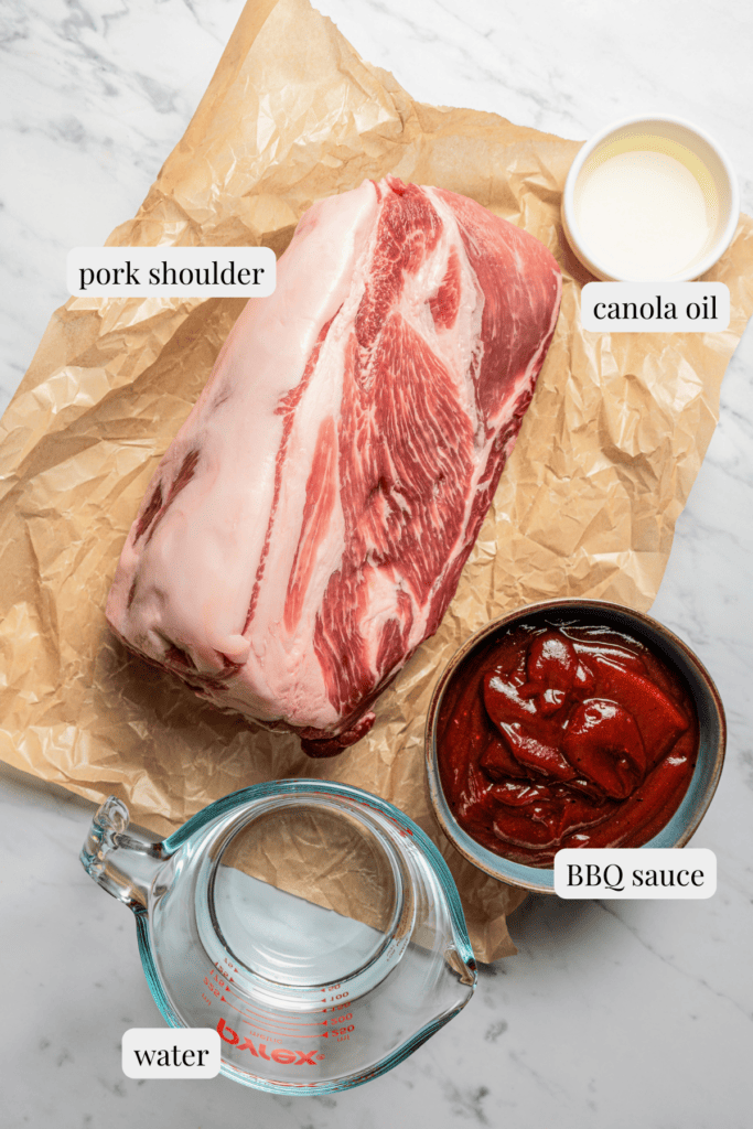 Pork shoulder ingredients to make Brunswick Stew.