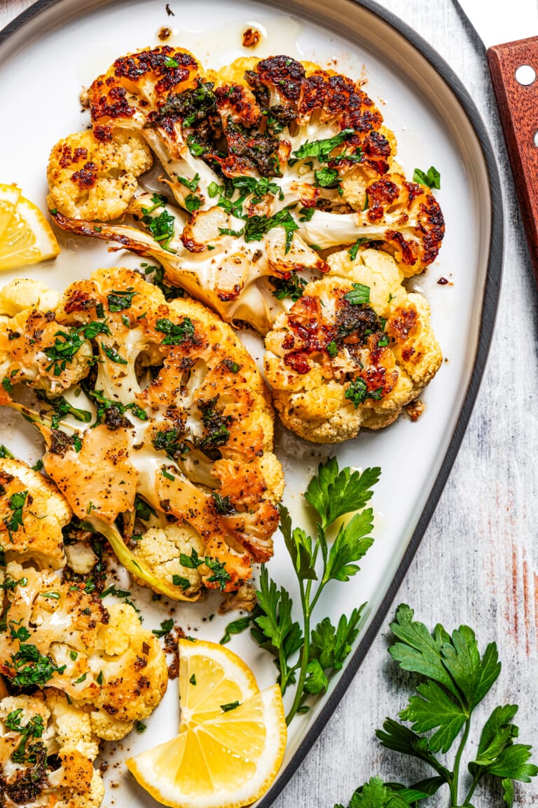 Roasted Cauliflower Steaks | Diethood