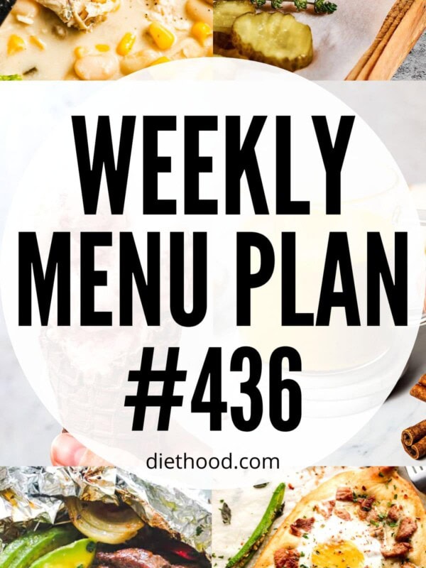 WEEKLY MENU PLAN 436 six pictures collage